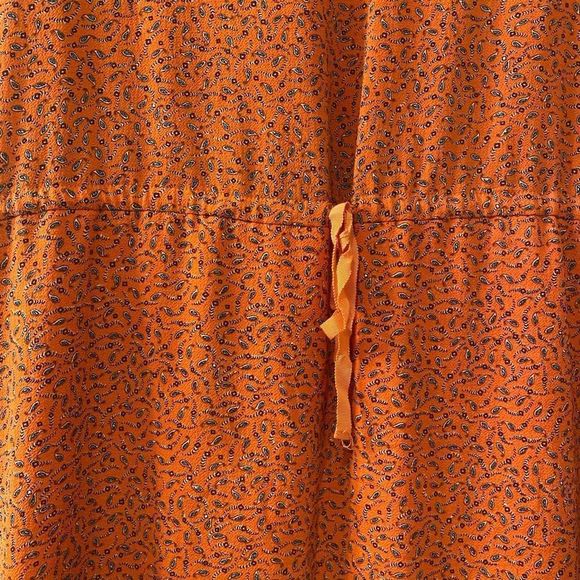 Grace and Mila Paris Orange Floral Shift Summer Dress Size Medium - Picture 4 of 8